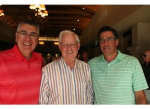 Richard Cordova, CEO of CHLA, was delighted to chat with major tournament sponsor, Dick Farman and CHLA Board member, Jeff Worthe 